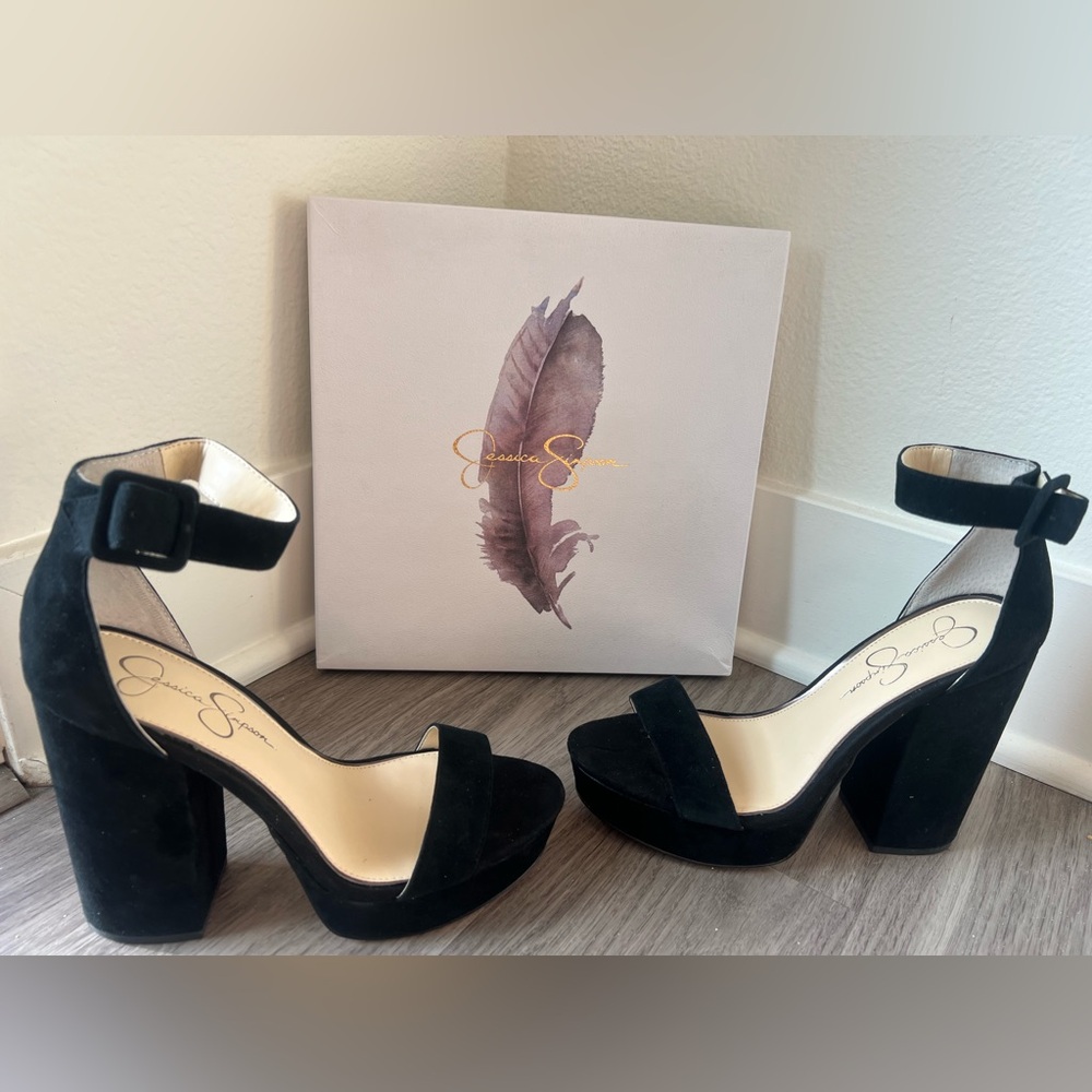 Jessica Simpson Faux Suede Platform Heels